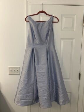 Adrianna Papell Light Lavender Satin Party Dress size 10 tea length